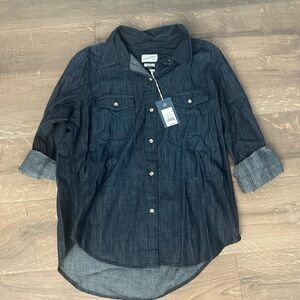 Woman’s denim blouse new with tags size large